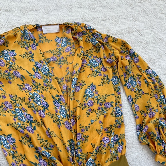 Bronx and Banco Hanna floral plunge neck bodysuit - Picture 3 of 4